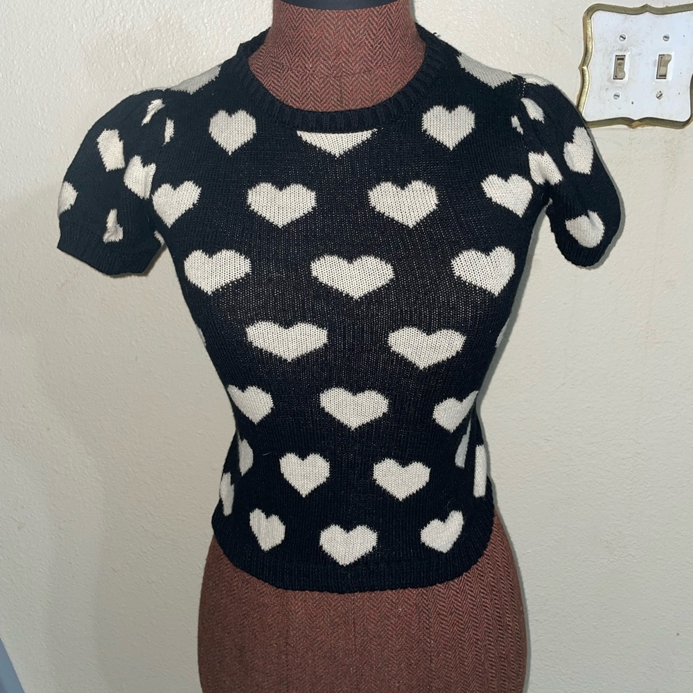 Black w/ White hearts Forever 21 Kids 9/10
